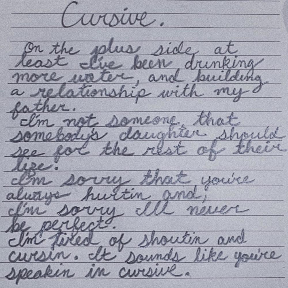 Cursive. (Explicit)