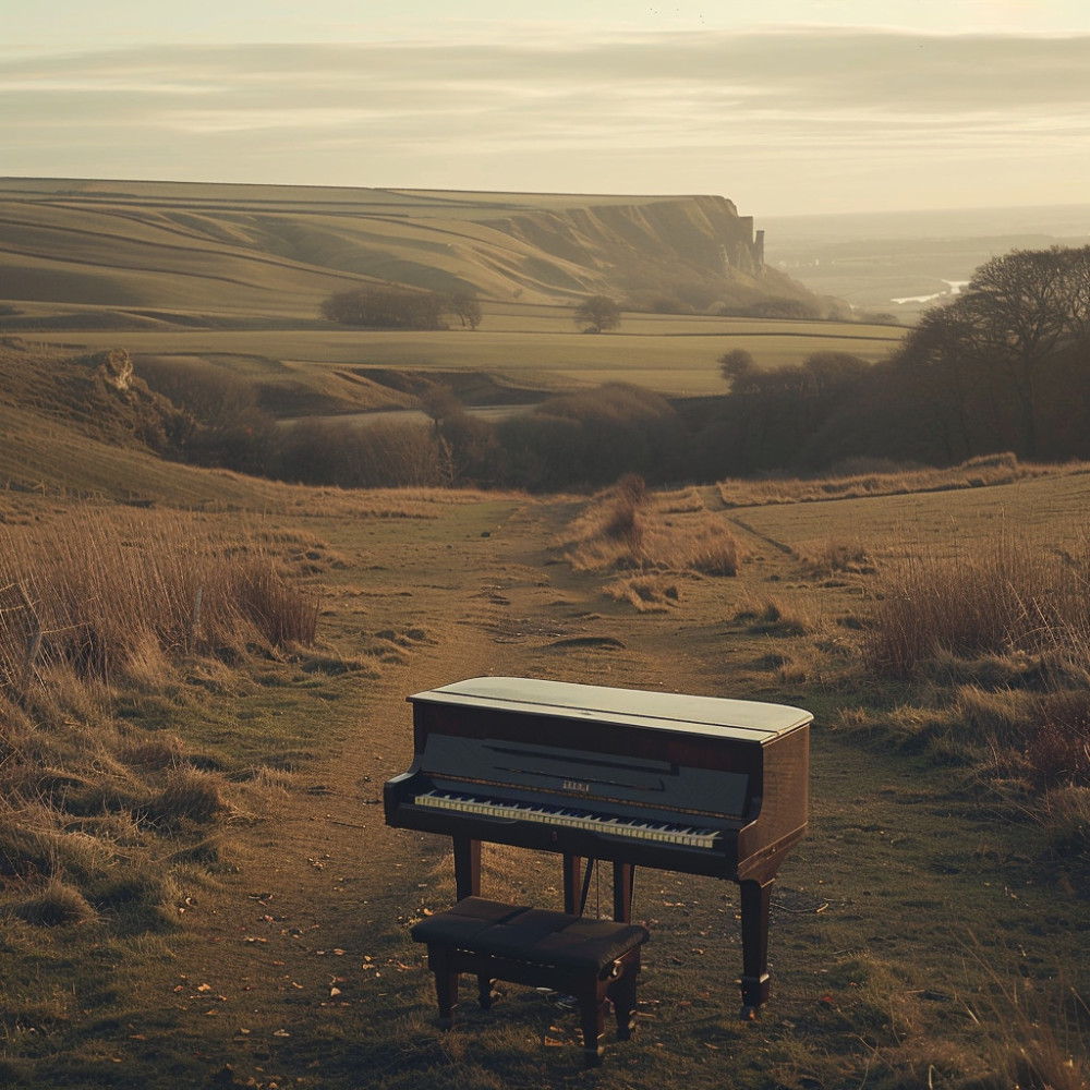 Sintonía De Serenidad Del Horizonte De Los Pianos
