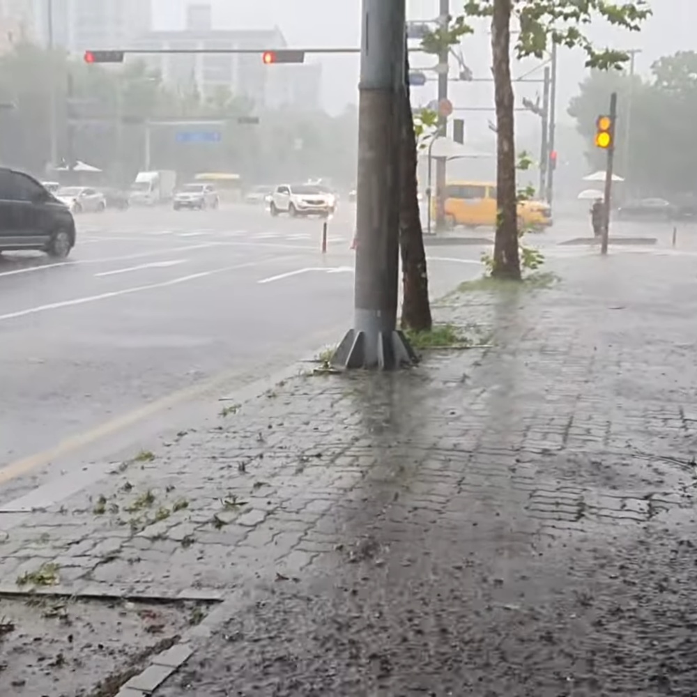 Heavy Rain While Walking Down the Street 8