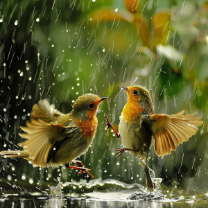Mindful Measures的專輯Soothing Binaural Rain with Nature and Birds Ambience