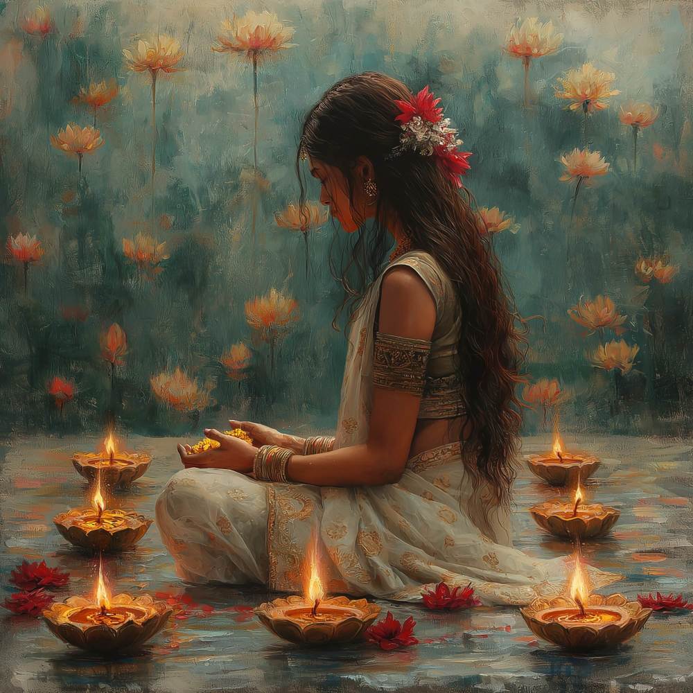 Calm Diwali Time Serenity