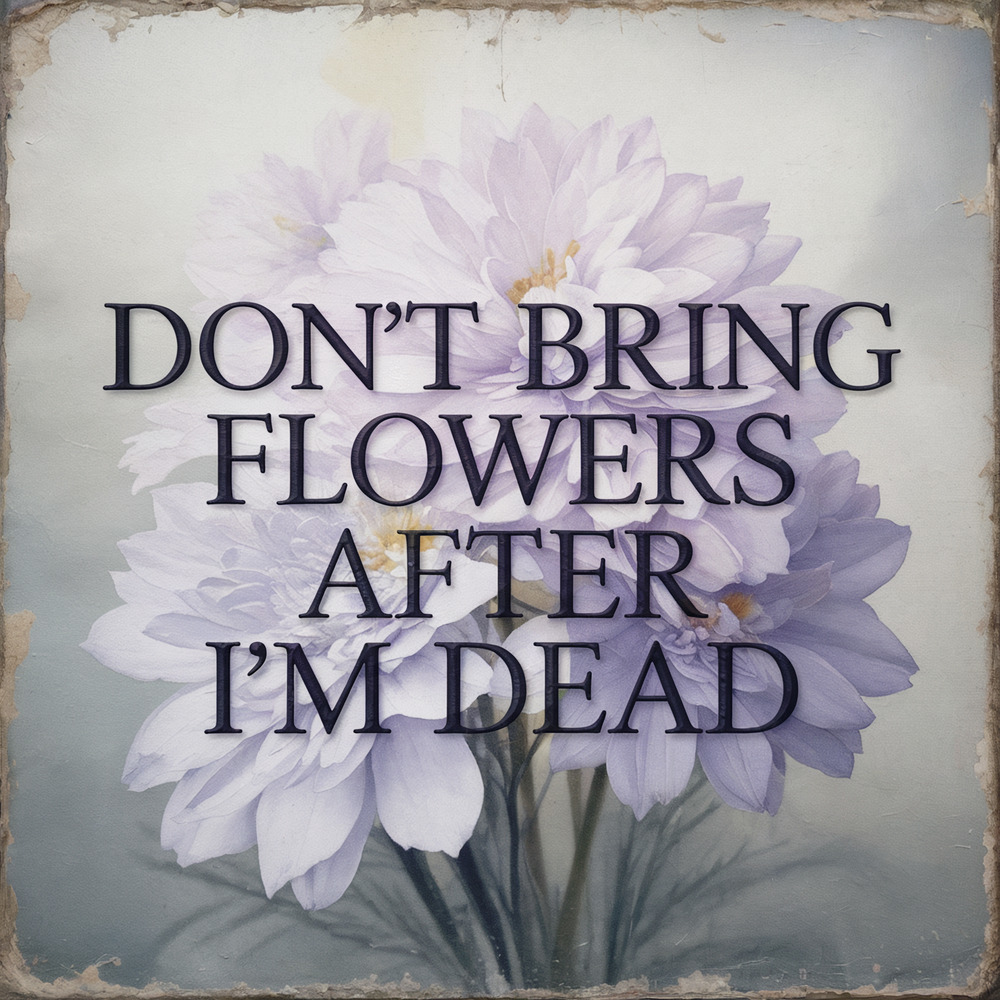 Don't Bring Flowers After I'm Dead