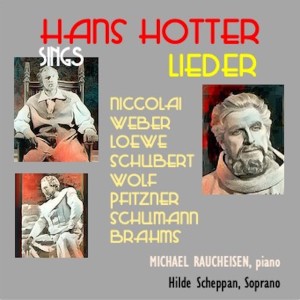Album Hans Hotter sings Lieder from Hans Hotter
