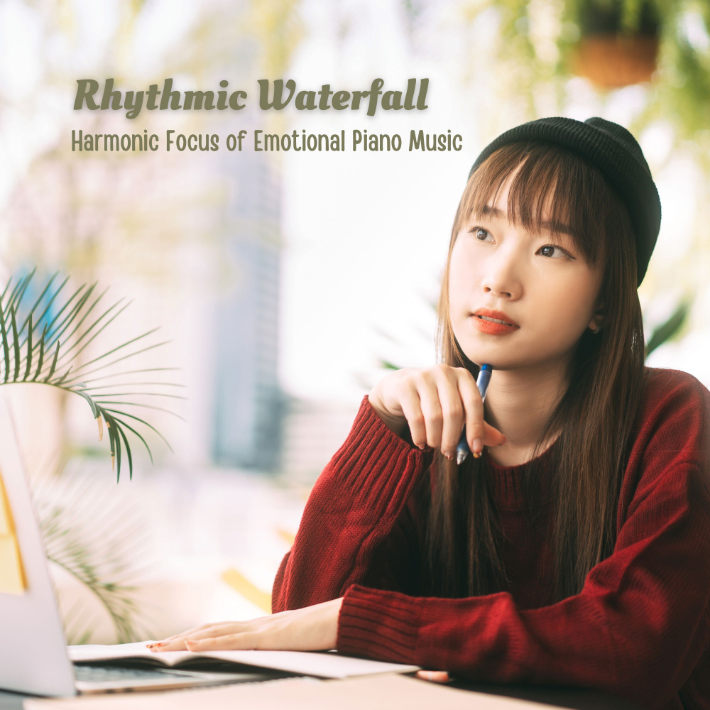 Emotional Flow of Piano and Waterfall for Focus