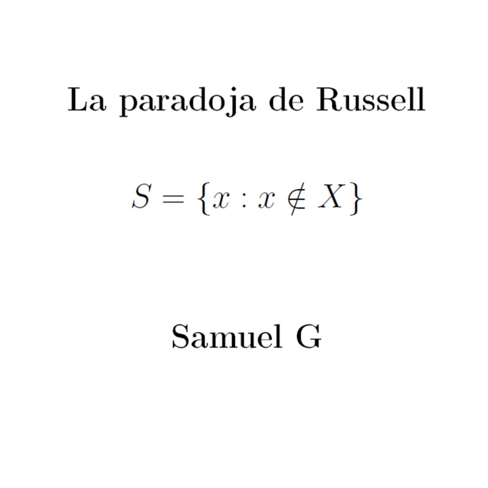 La Paradoja De Russell