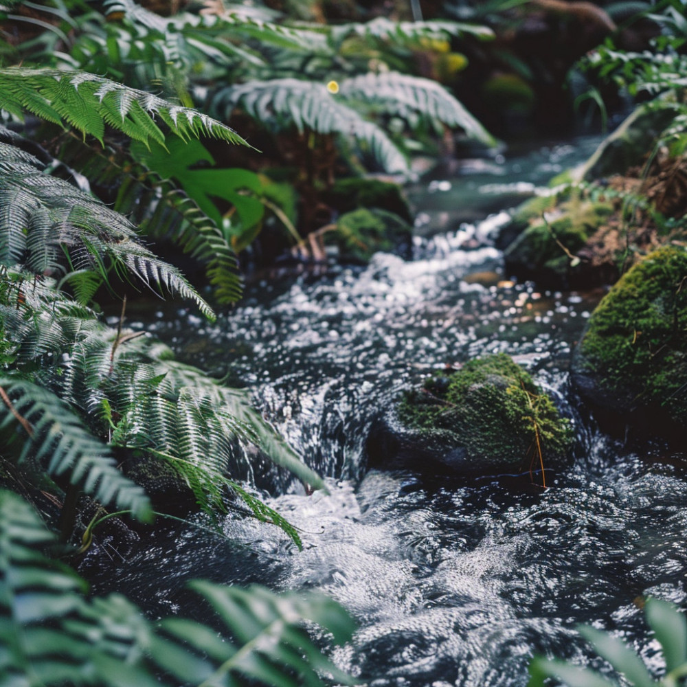Melodía Armónica De Las Aguas Que Fluyen