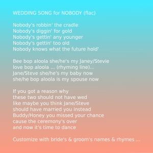 Album Wedding Song for Nobody (flac) from Chris Huber