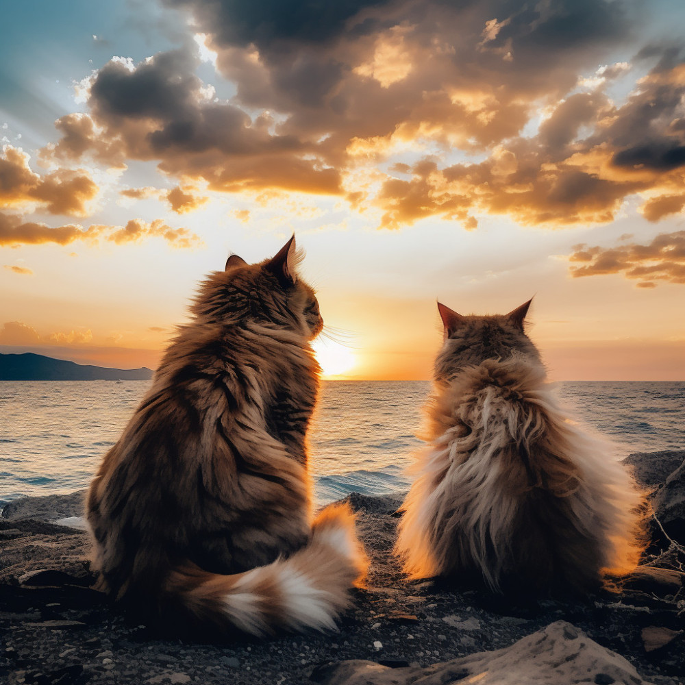 Celebrando El Océano Con Gatos