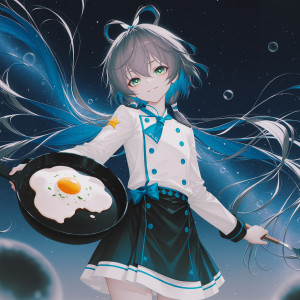 Listen to 星空煎蛋 (完整版) song with lyrics from 洛天依
