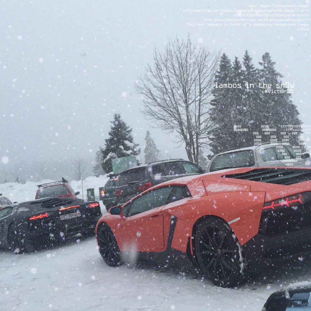 lambos in the sn0w