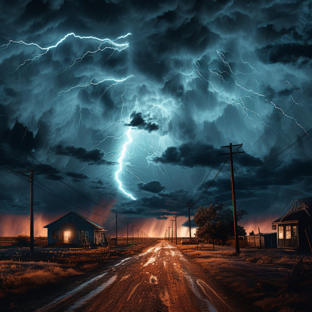 Paz Armónica De La Tormenta Con Truenos