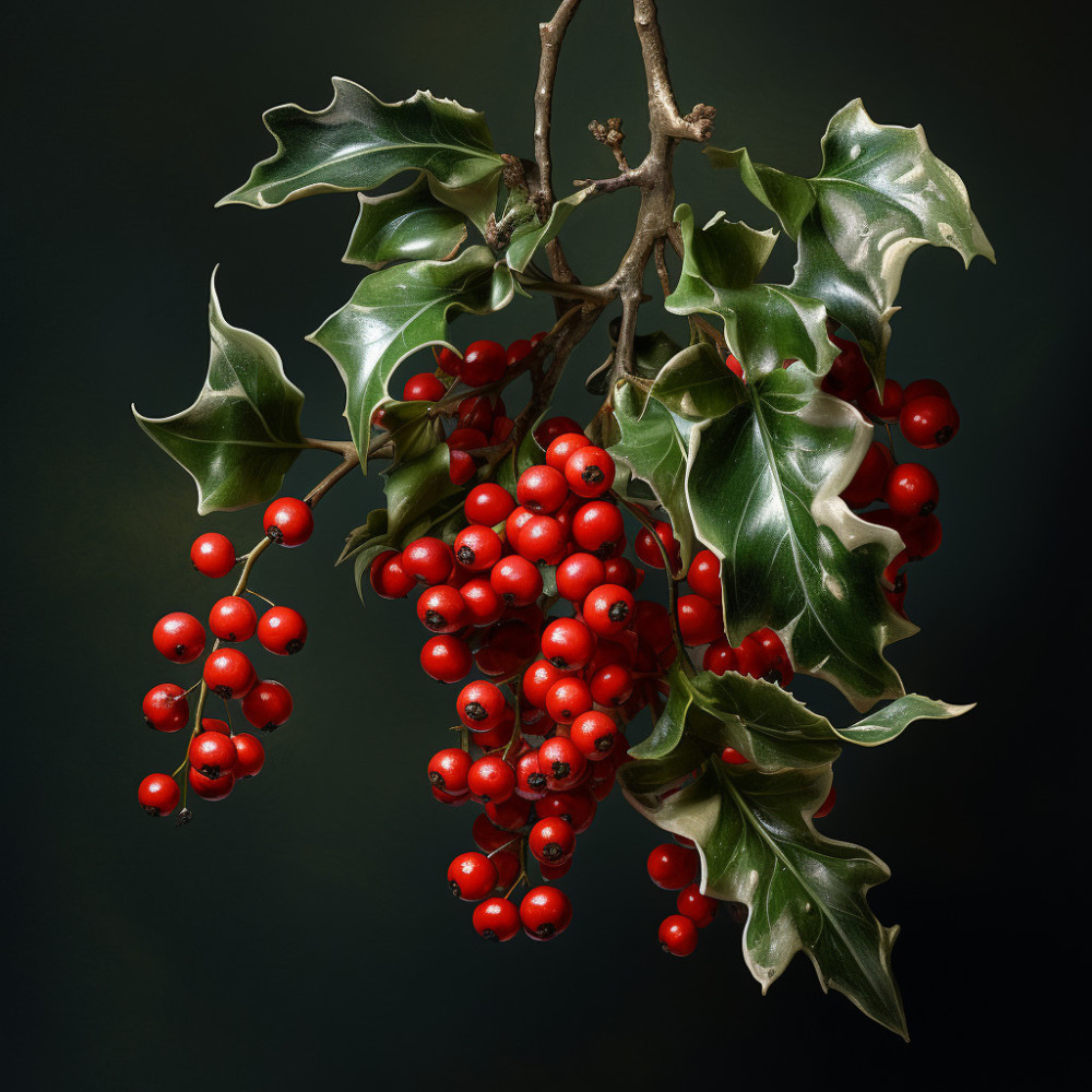 Harmonious Frosty Christmas with Mistletoe