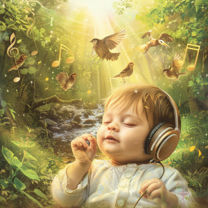 741Hz Energy Orbiting Manifest Healing的專輯Binaural Birds Baby Harmony: Gentle Nest Melodies - 92 96 Hz