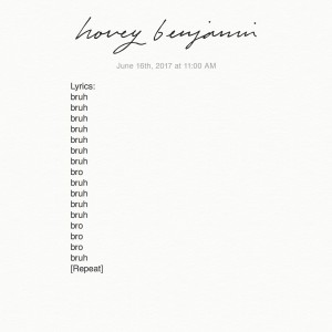 ดาวน์โหลดและฟังเพลง Bruh (Explicit) พร้อมเนื้อเพลงจาก Hovey Benjamin