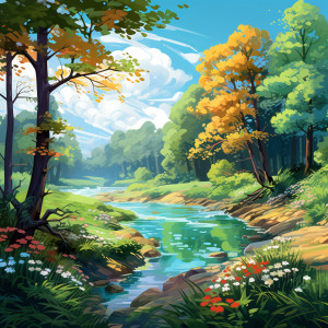 Binaural Brook: Tranquil Waterscapes