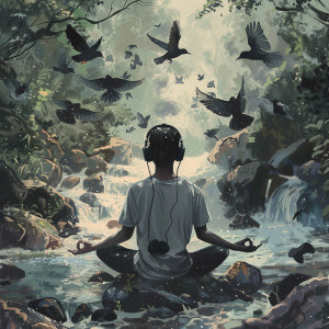 Alpha Waves Concentration的專輯Binaural Birds Meditation Chorus: Creek and Nature’s Calm - 92 88 Hz