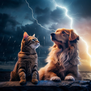 Raining for Calm Pets的專輯Thunders Companion: Pets Relaxation Music