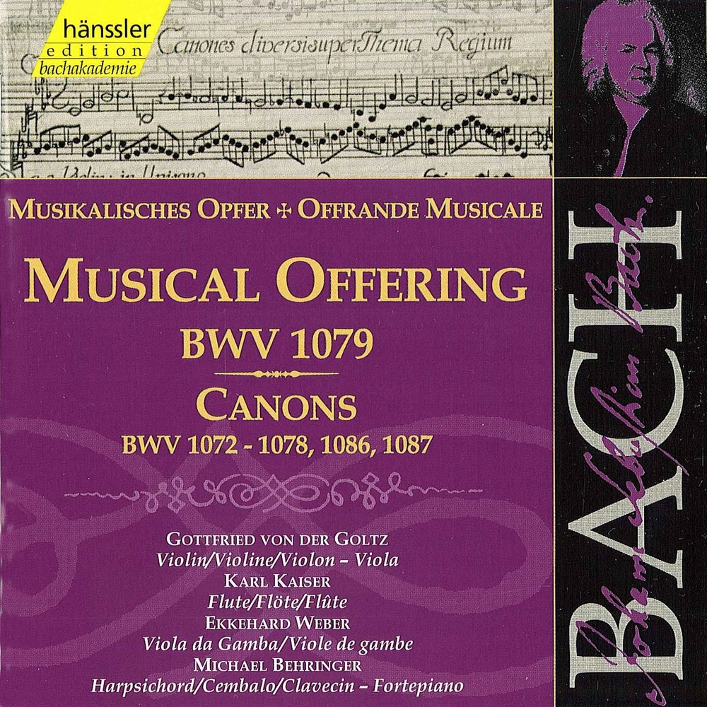 Musical Offering, BWV 1079: Sonata Sopr' Il Soggetto Reale a Traversa, Violin e Continuo: Andante