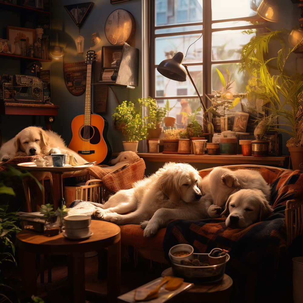Estados De Ánimo De Jazz Perruno De La Cafetería