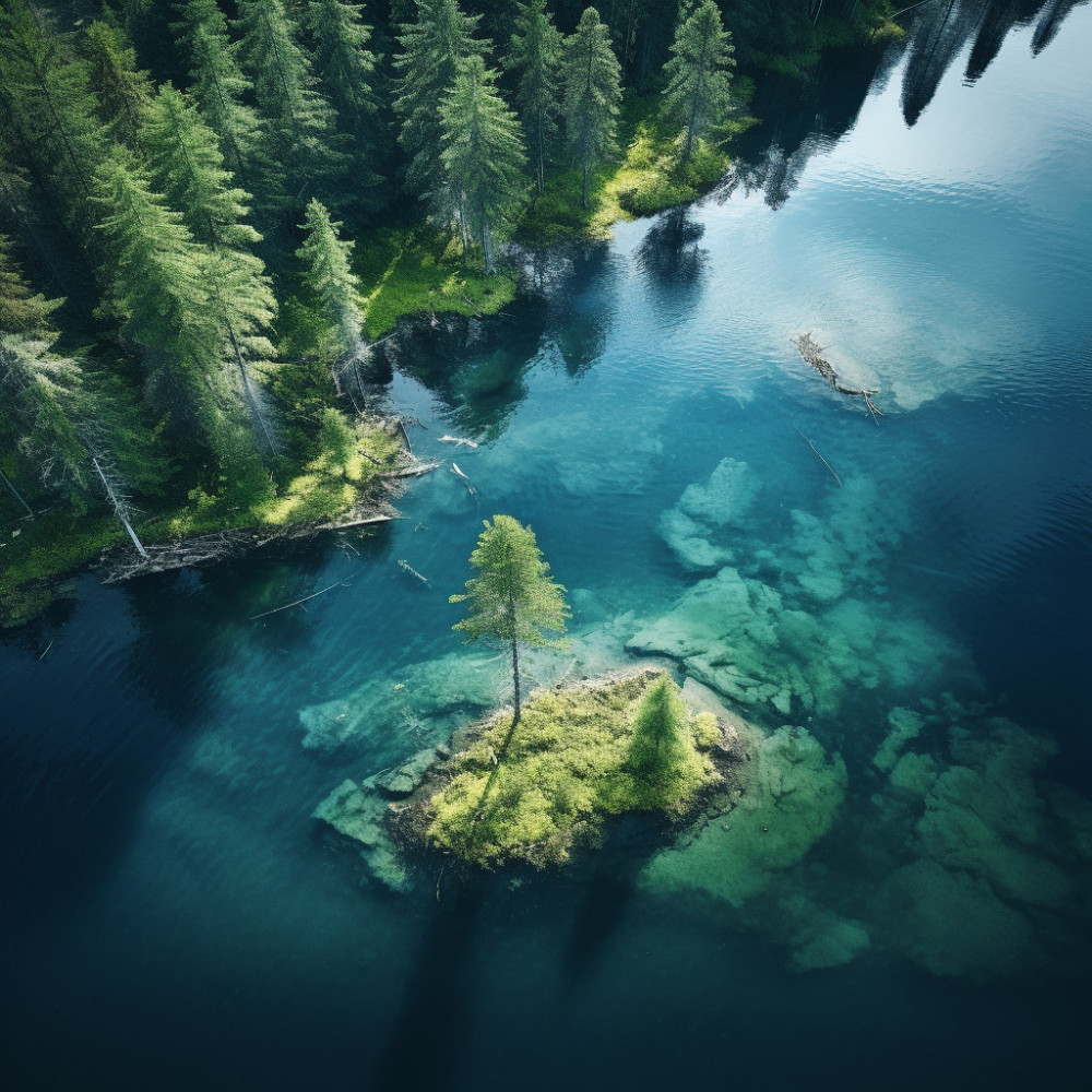 Natural Focus Water Echoes
