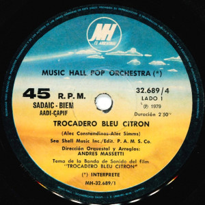 Listen to Trocadero Bleu Citron song with lyrics from Music Hall Pop Orchestra