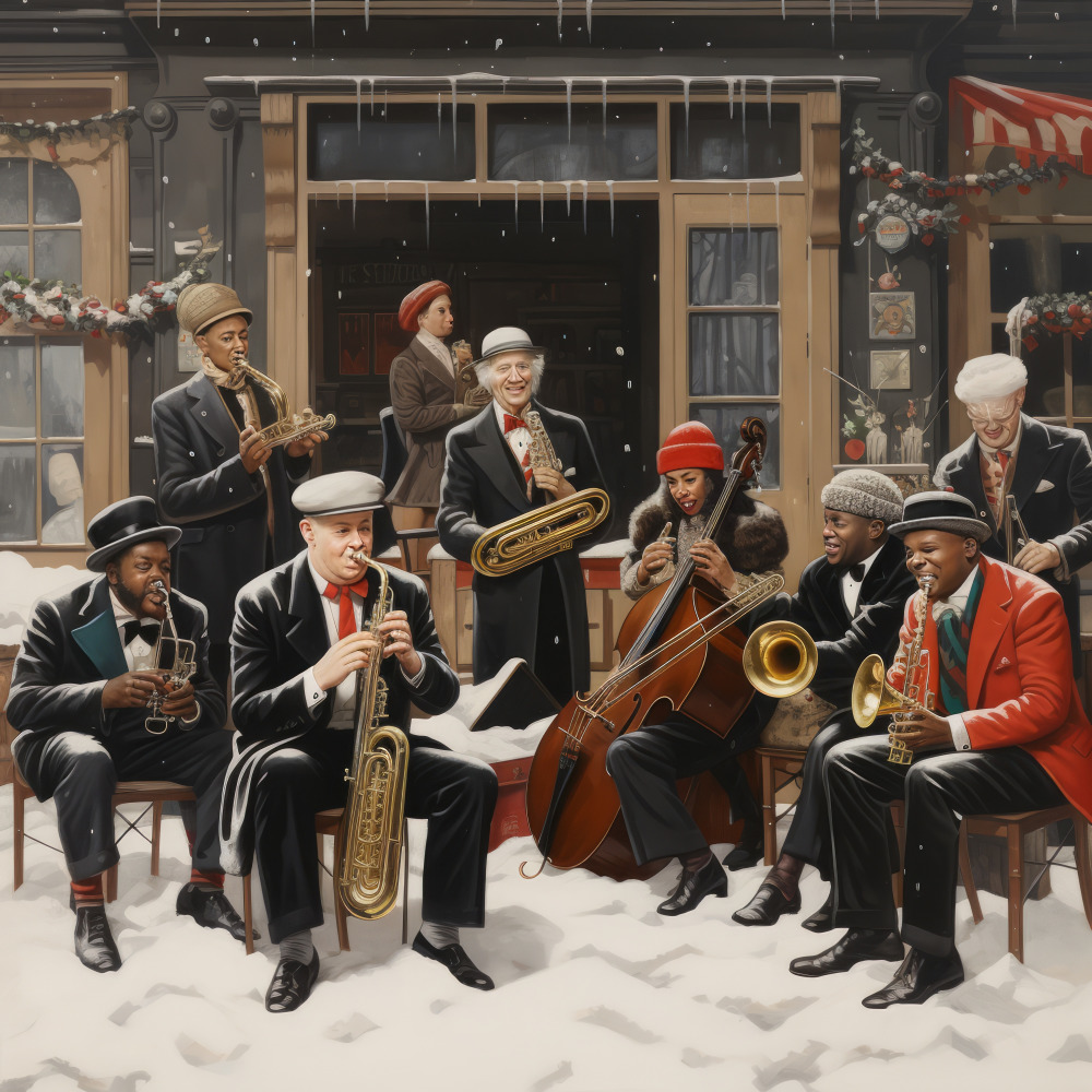 Snowy Silence in Jazz Notes