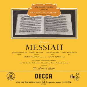 Norma Procter的專輯Handel: Messiah (Adrian Boult – The Decca Legacy II, Vol. 1)