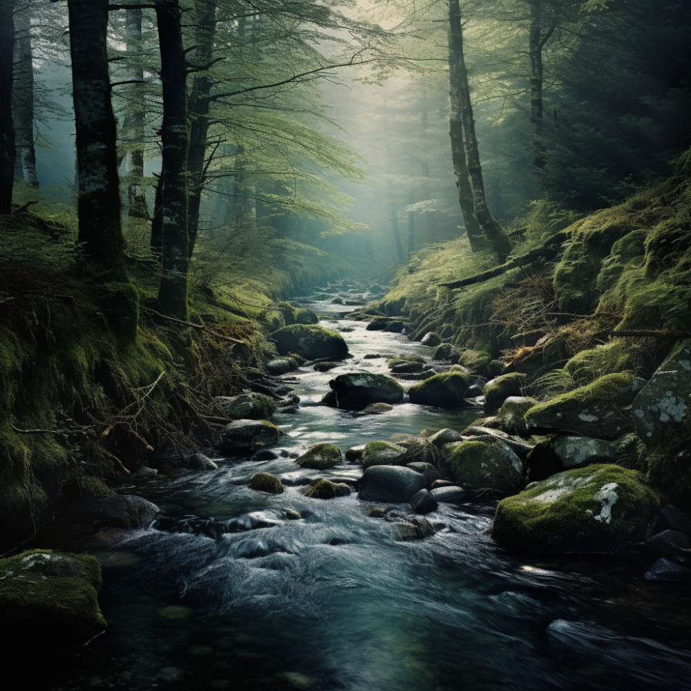 Paths Along the Moonlit Creek
