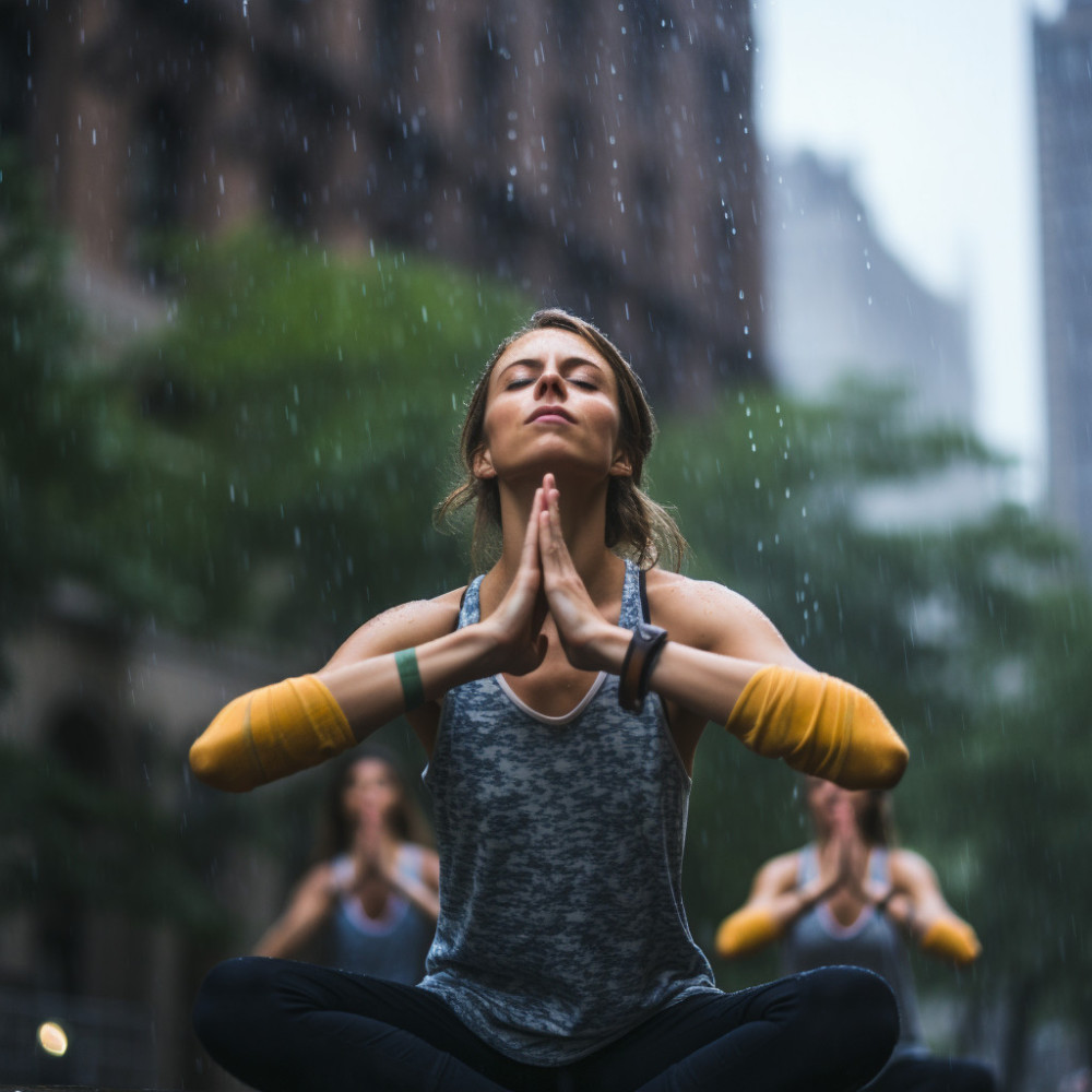 Yoga Calm in Rain