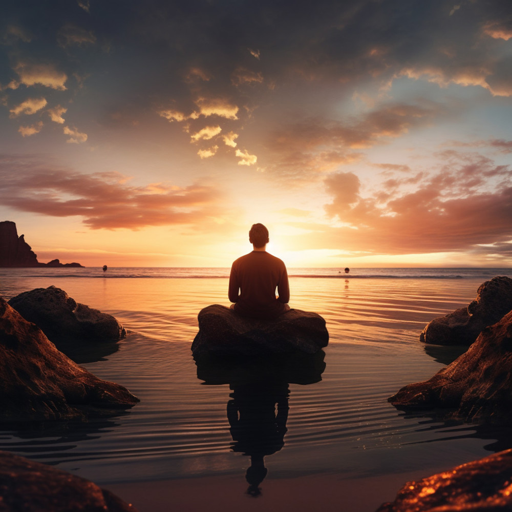 Sueños De Meditación A La Orilla Del Mar