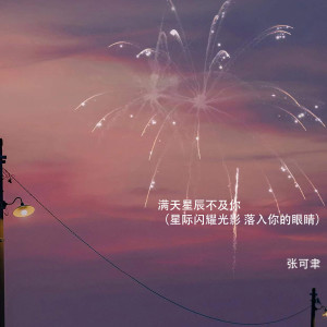 收听张可聿的满天星辰不及你 (星际闪耀光影 落入你的眼睛)歌词歌曲