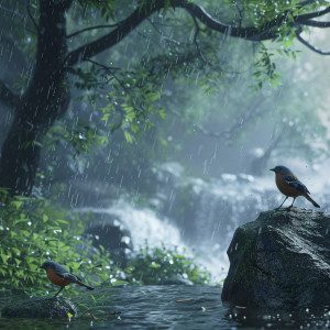 The Art of Quiet Living的專輯Binaural Nature Unwind: Calming Rain and Bird Song