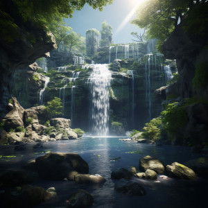 อัลบัม Serenity Waterfall: Peaceful Relaxation Sounds ศิลปิน Relaxing Flute Music Zone