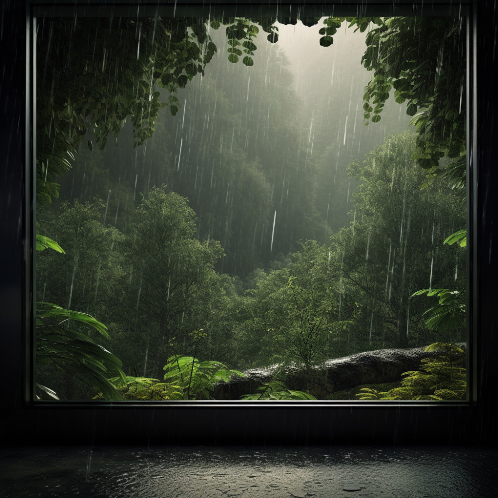 Serene Rain Zen's Embrace