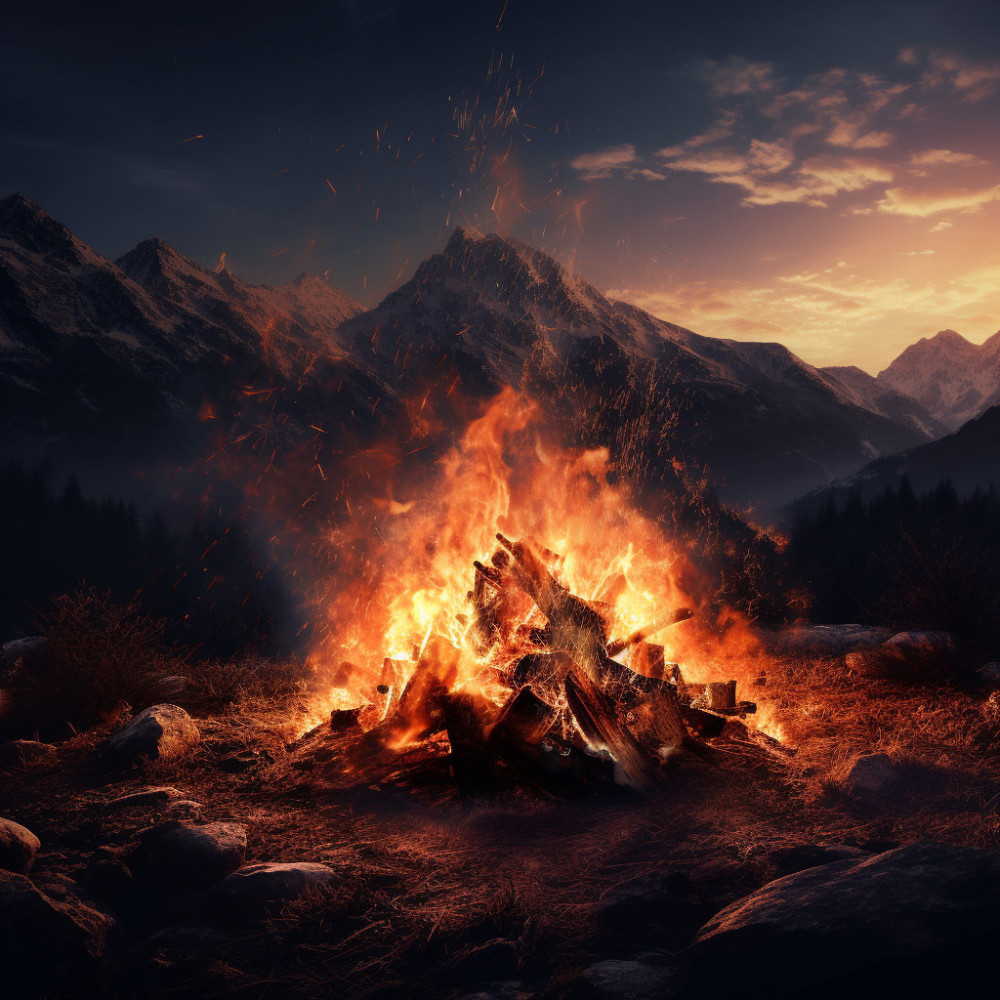 Fire's Soothing Chorus in Nature's Embrace