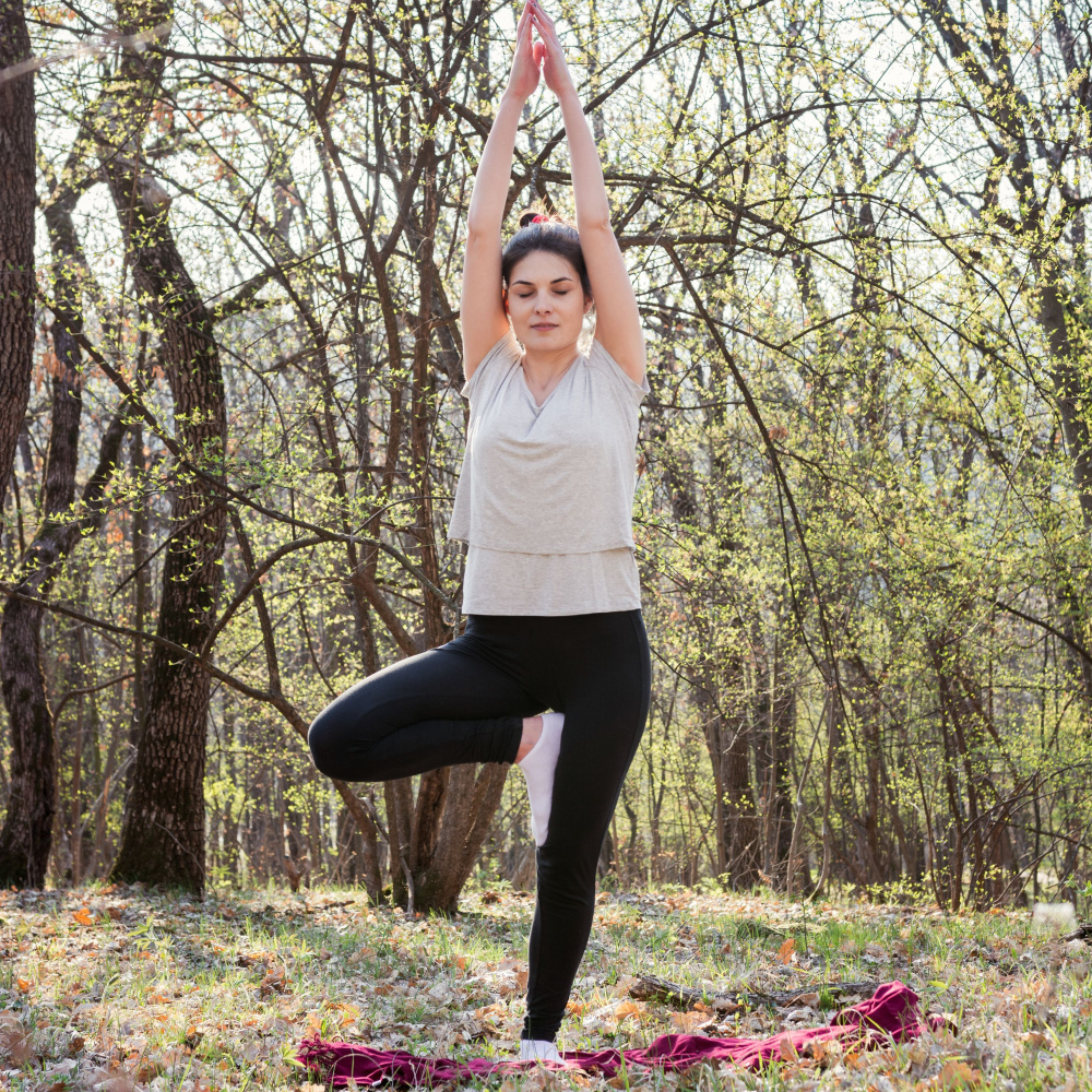 Balance in Yoga's Tranquil Raindrops