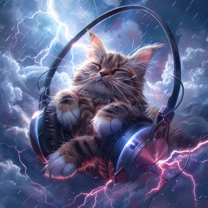 Binaural Frequency Sessions的專輯Cats Quiet: Thunder Binaural Serenity