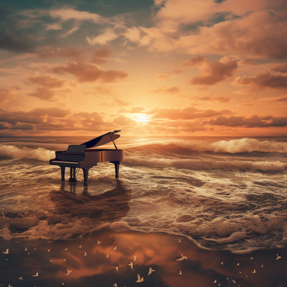 Rhythmic Piano Ocean Waves