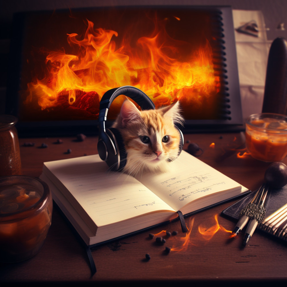 Feline Fire Serene Melody