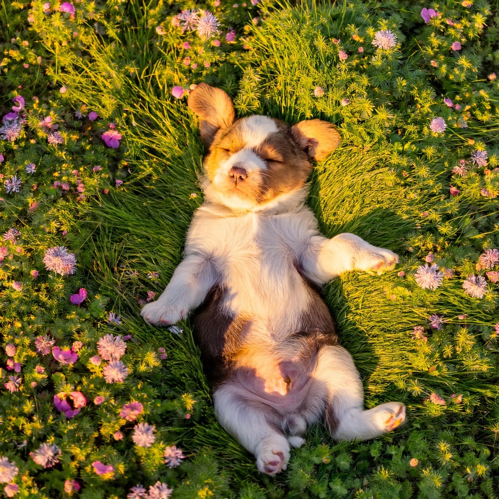 Tiempo De Juego Pacífico Para El Cachorro