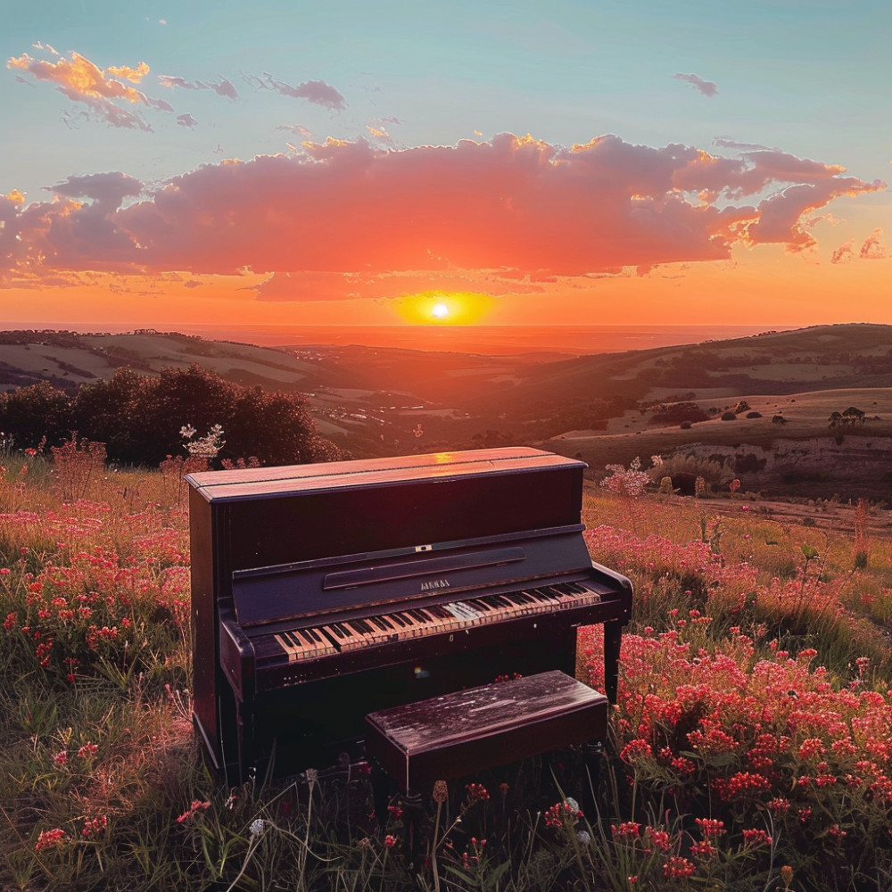 Acordes De Atardecer Calmantes Del Piano