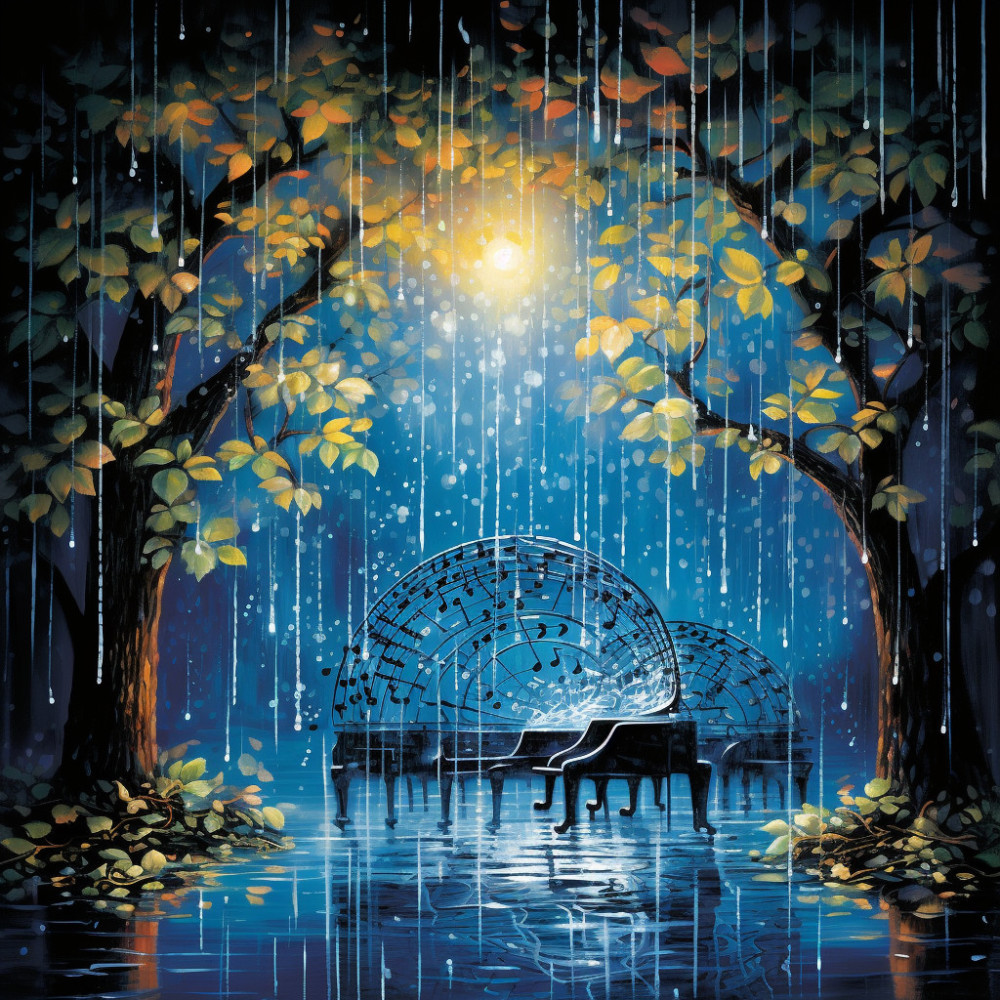 Harmonic Raindrops at Night