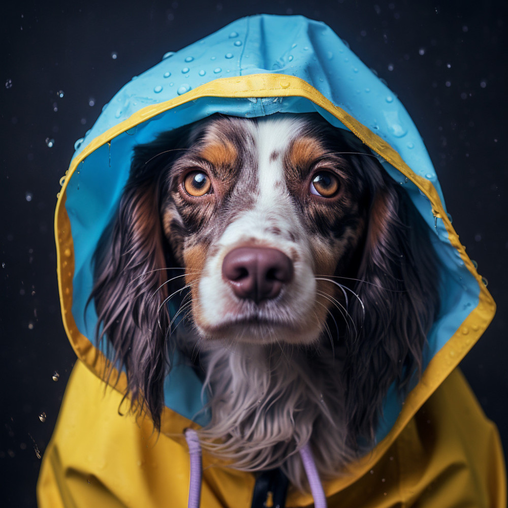 Ambiente Apacible De La Lluvia Para Perros