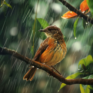 Hz Frequencies Solfeggio Healing的專輯Deep Sleep Binaural Experience in Rain Birds and Nature