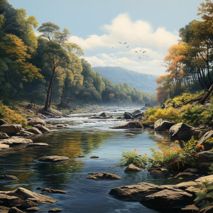Album Tranquil River Meditation: Peaceful Water Echoes oleh Meditation Music Library