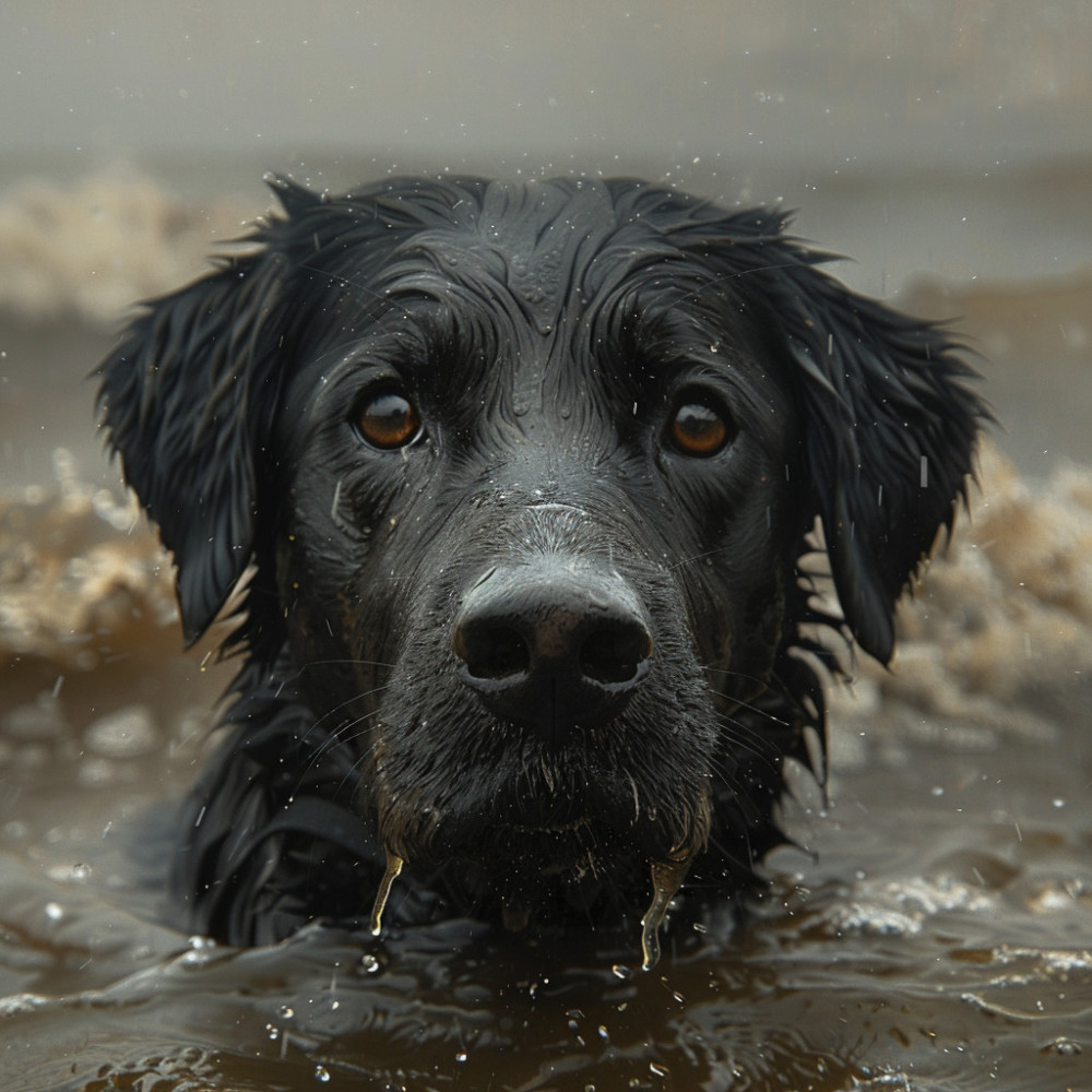 La Calma Canina En El Murmullo Del Océano
