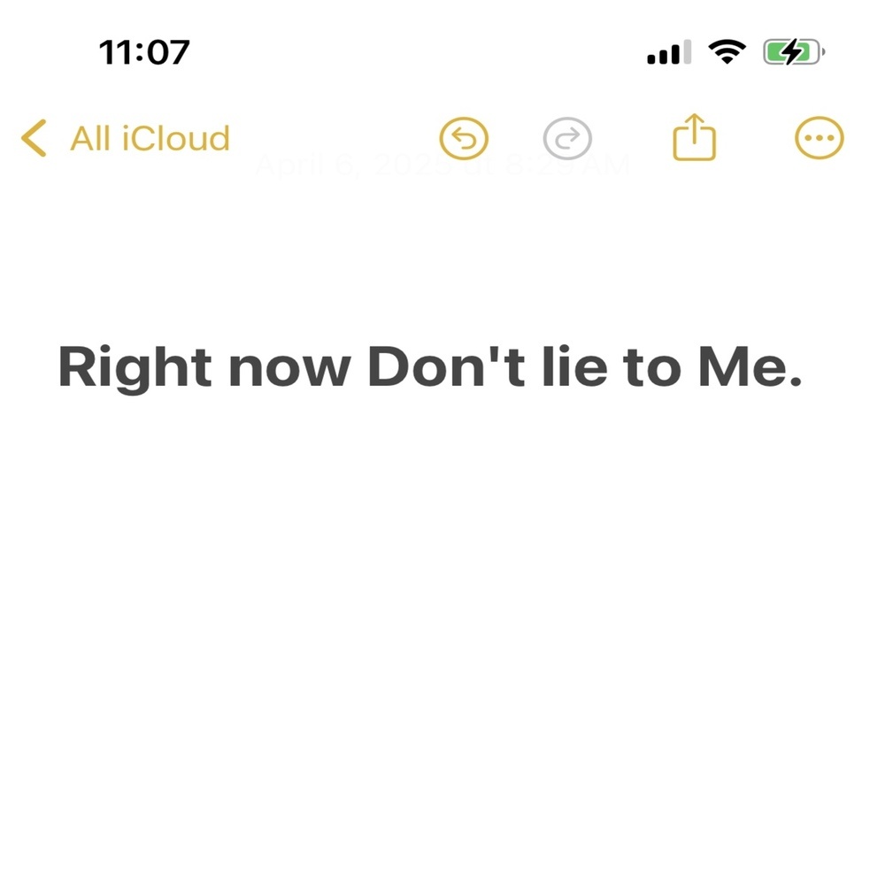 Right now Don't lie to Me