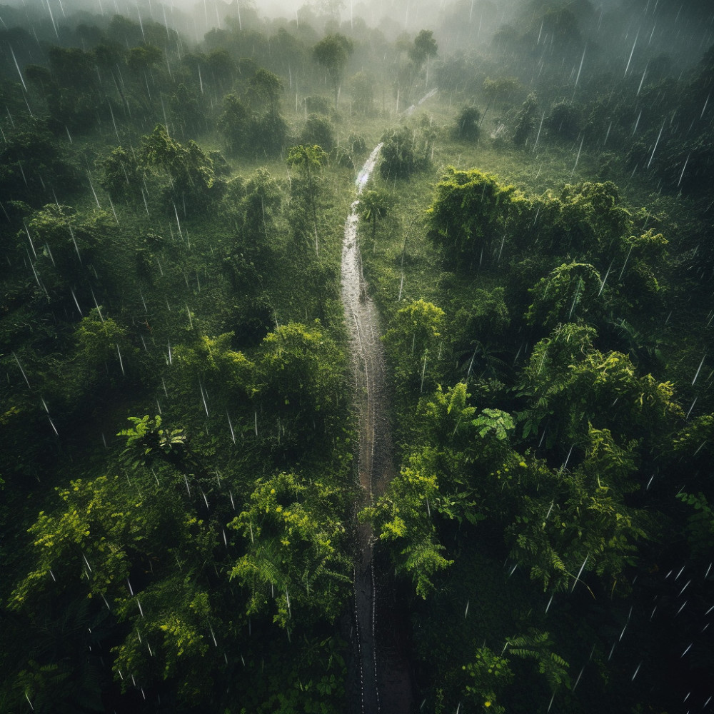 Nature's Rain Melodic Embrace