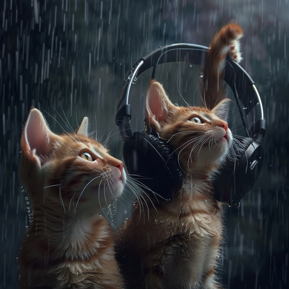 Cats Serene Rain Music