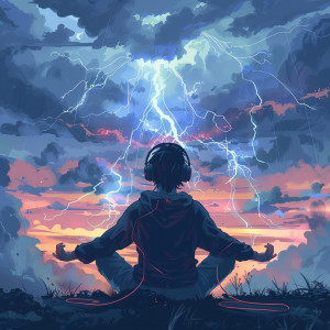 Meditation Music For Relaxation的專輯Meditation Amidst Thunder: Sonic Serenity